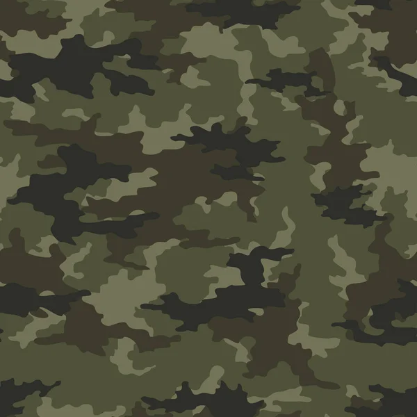 Camuflaje Militar Fondo Forestal Sin Costuras Textura Del Ejército Patrón — Vector de stock