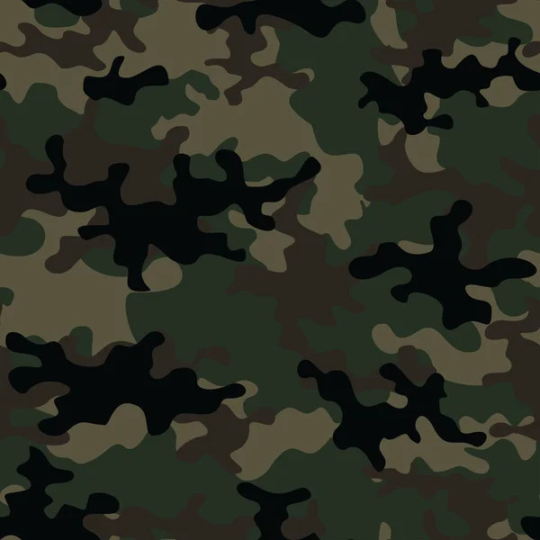 Abstraktion Kamouflage Sömlös Bakgrund Armé Mönster Tryck — Stock vektor