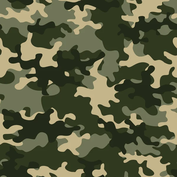 Abstraction Camouflage Seamless Background Army Pattern Print — Stock Vector