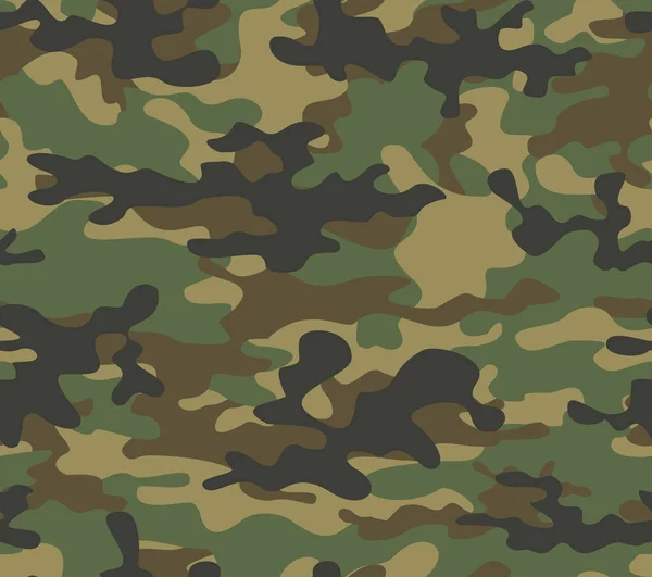 Camuflagem Padrão Sem Emenda Vetor Verde Textura Militar Moderno Clássico — Vetor de Stock