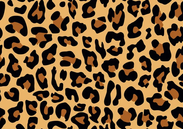 Leopard Vector Pattern Seamless Background Animal Skin Trendy Print — Stock Vector