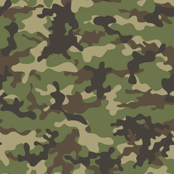Soyut Ordu Kamuflaj Vektör Arka Planı Tekstil Için Orman Trendi — Stok Vektör