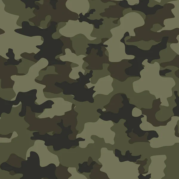 迷彩无缝矢量军事模式 流行的军队纹理印刷 — 图库矢量图片
