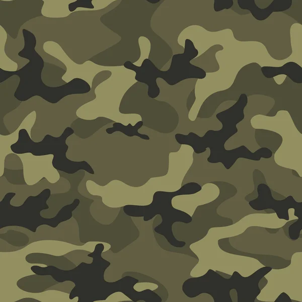 Camouflage Seamless Vector Military Pattern Trendy Army Texture Printing — Stock Vector