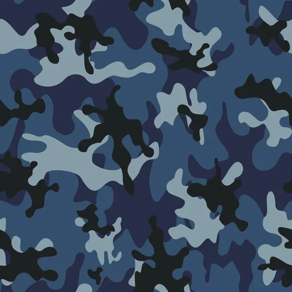 Διάνυσμα Μπλε Καμουφλάζ Αδιάλειπτη Στρατιωτικό Υπόβαθρο Στρατιωτική Υφή Στρατιωτικό Πρότυπο — Διανυσματικό Αρχείο