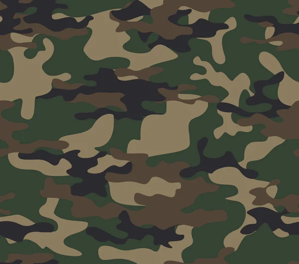 Camuflaje Vectorial Fondo Militar Sin Fisuras Textura Del Ejército Patrón — Vector de stock