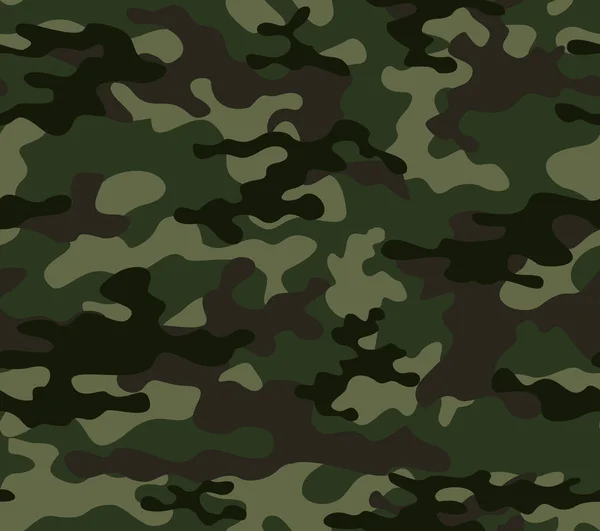 Vector Camouflage Seamless Military Background Army Texture Military Pattern — Stock Vector