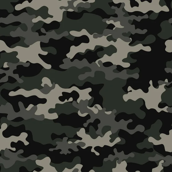 Camouflage Vektor Nahtlose Muster Militärische Textur Zum Drucken Von Kleidung — Stockvektor