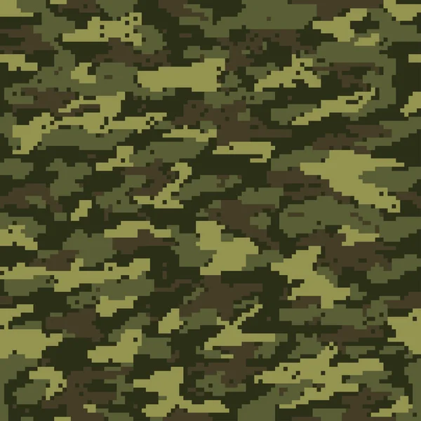 Camouflage Pixel Vecteur Arrière Plan Texture Militaire Motif Sans Couture — Image vectorielle