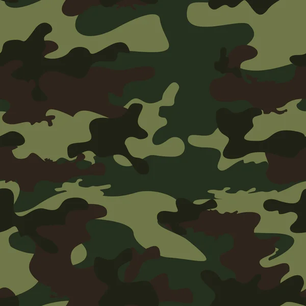 Kamouflage Vektor Mönster Skog Militärt Mönster Textilier — Stock vektor