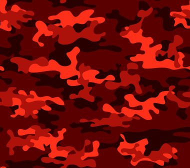 Kırmızı, kusursuz ordu kamuflaj modeli taşıyıcısı. Dekor ve Tekstil İçin Askeri Kamuflaj Derisi.