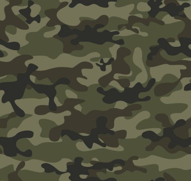 Kamuflaj Kusursuz Desen. Vektör Kamuflaj Şablonu.