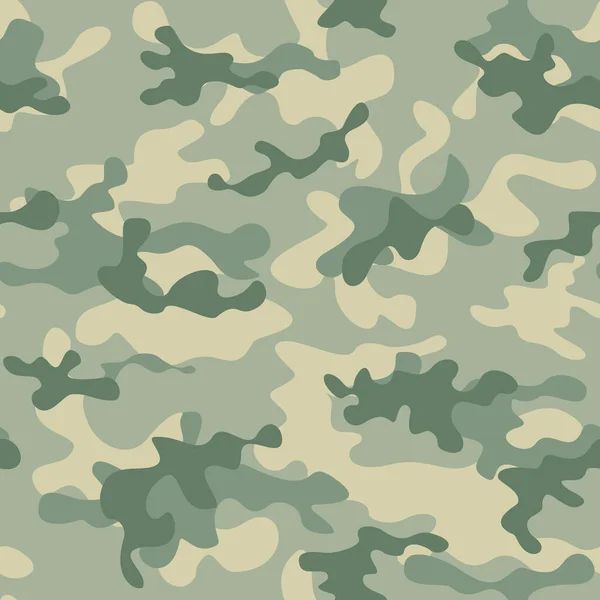 Camuflaje Fondo Verde Textura Militar Patrón Sin Costuras Diseño Forestal — Vector de stock