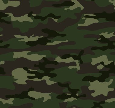 Yeşil desenli kamuflaj, vektör illüstrasyonlu. Ordu geçmişi