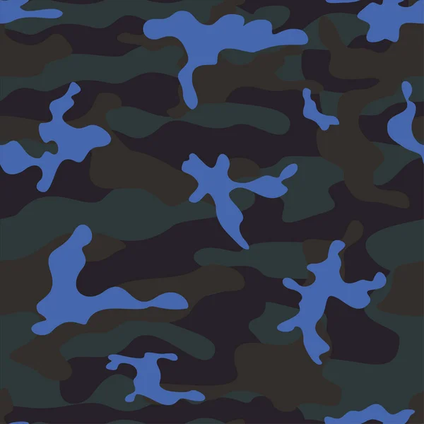 Camouflage Dark Vector Pattern Seamless Background Printing — Stock Vector