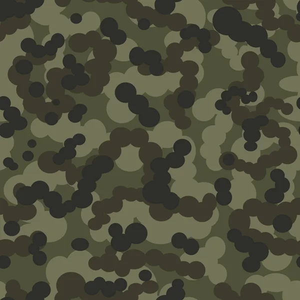 Kamouflage Vektor Mönster Militär Sömlös Bakgrund Tryck — Stock vektor