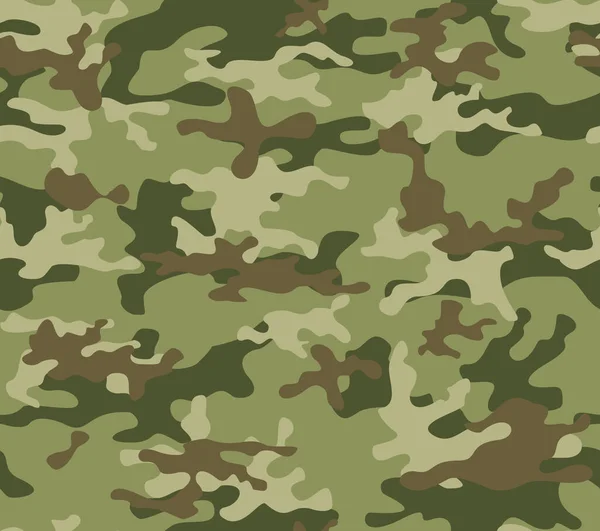 Camouflage Vector Naadloze Achtergrond Groen Patroon Bostextuur Voor Het Bedrukken — Stockvector