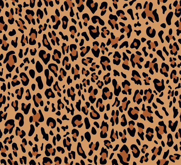 Леопардовый Векторный Рисунок Бесшовный Фон Кожа Животного Модный Шрифт — стоковый вектор