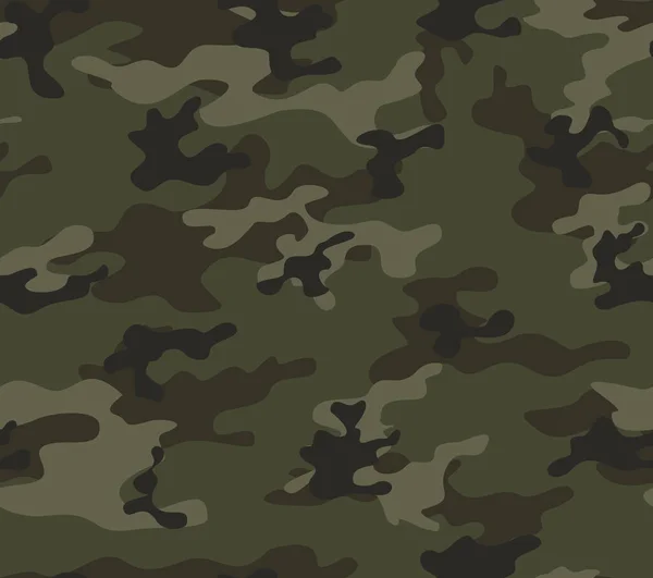 迷彩无缝矢量军事模式 流行的军队纹理印刷 — 图库矢量图片
