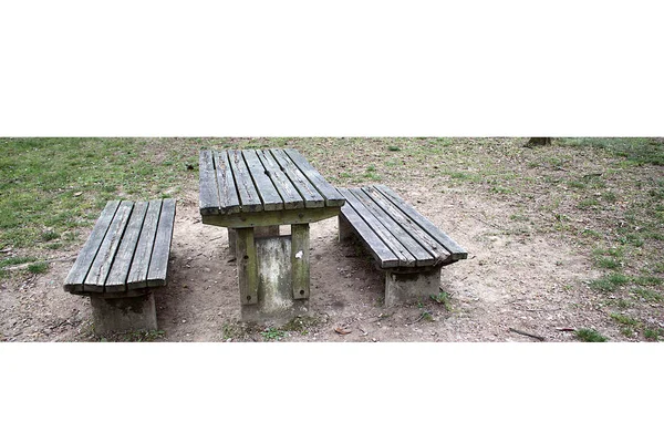 Table Bancs Dans Parc — Photo