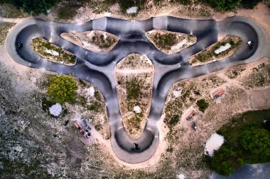 Yukarıdan bir pompa parçasının görünümü