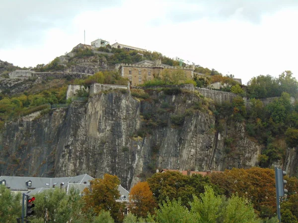 Vista Cidade Grenoble Cais Isere — Fotografia de Stock