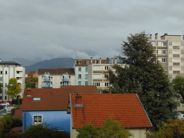 Grenoble City View Mountains Buildings — Stock Photo, Image