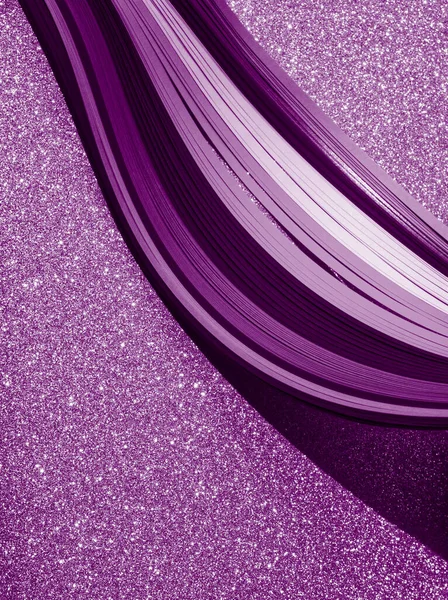 Papel Ondulado Tira Púrpura Sobre Fondo Púrpura Brillante Textura Abstracta — Foto de Stock