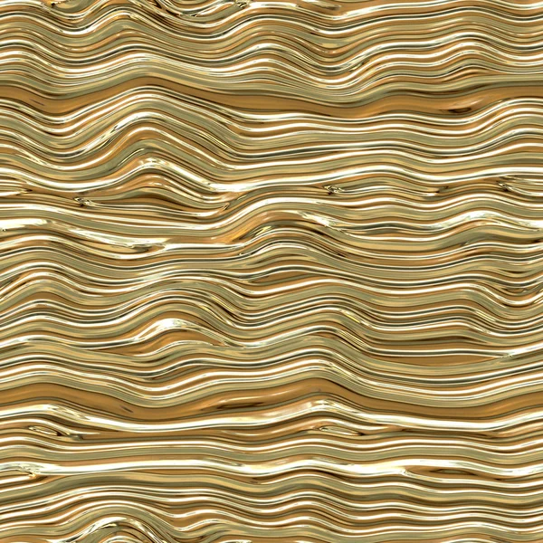 Superficie ondulada de oro sin costuras. Textura o fondo . —  Fotos de Stock