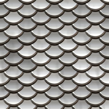 Seamless squama of silver. Background texture. Metal background. clipart