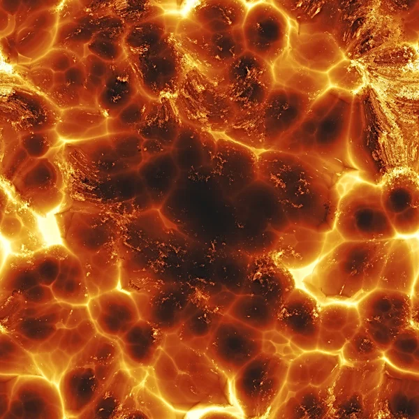 Seamless texture of fire. Flame background. Surface of the sun. — Stock Photo, Image