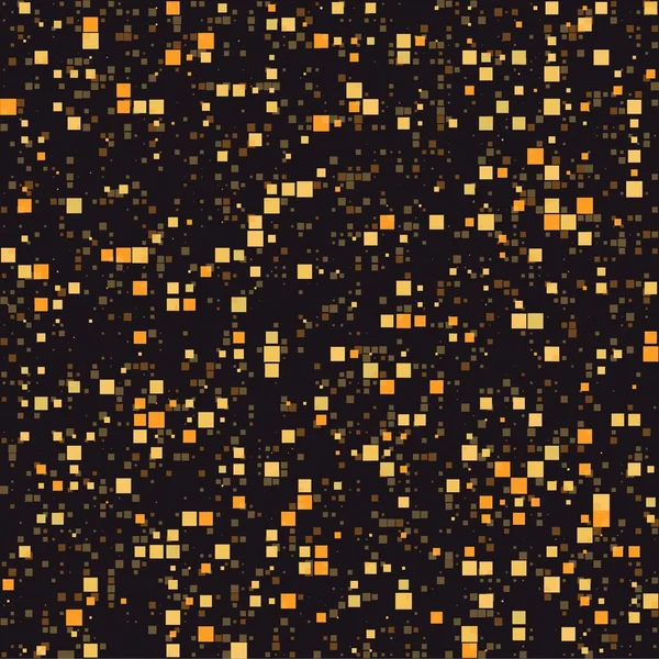Фон Золотими Пікселями Безшовний Чорно Золотий Візерунок — стокове фото