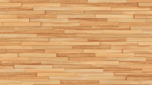 木墙背景 轻木图案 现代木材模板 横向木制体积板 3D说明 — 图库照片