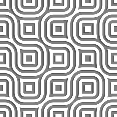 Kare ve akış çizgilerinin kusursuz geometrik deseni.