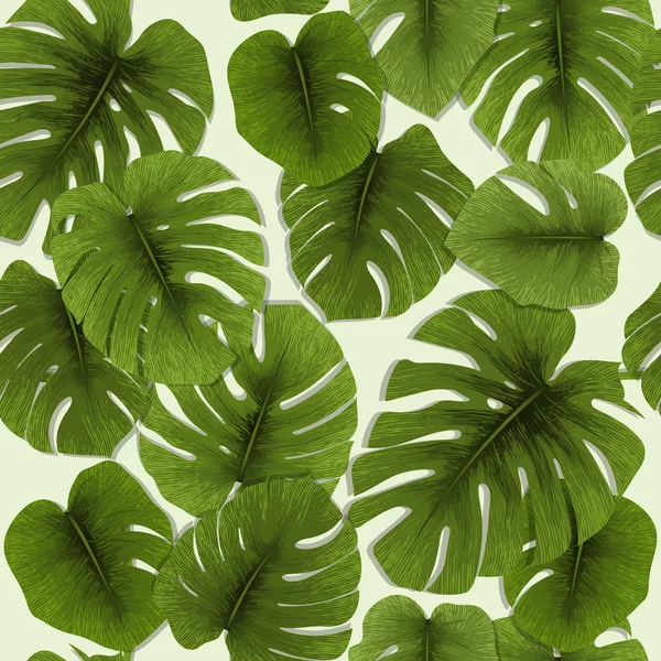 Безшовный тропический листовой орнамент . — стоковое фото