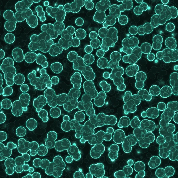 Bacterias de colonias bajo el microscopio. Textura de fondo sin costuras . —  Fotos de Stock