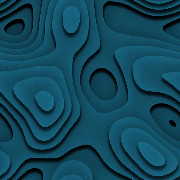 Naadloze abstract gelaagde blauwe achtergrond. — Stockfoto