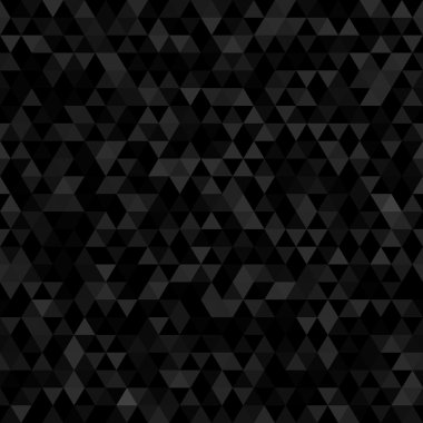 Sorunsuz karanlık vektör desen üçgen. Koyu gri arka plan.