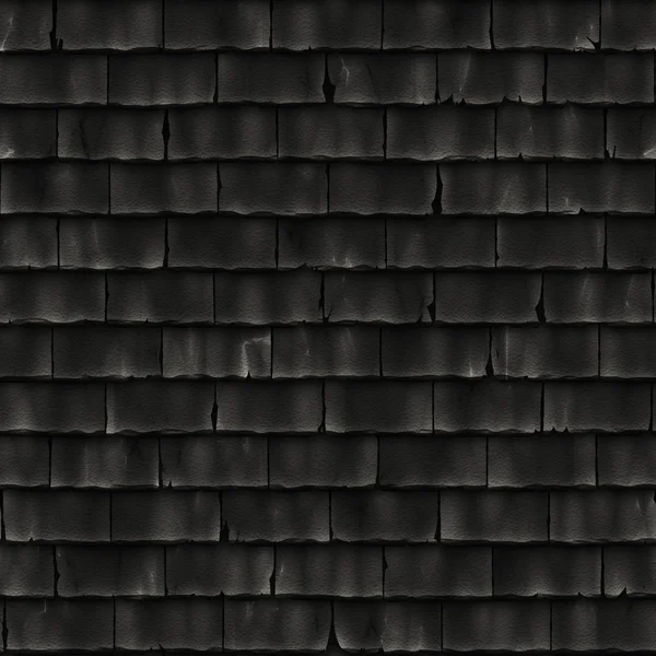 Black roof tiles. Seamless texture or background. — Stock Photo, Image