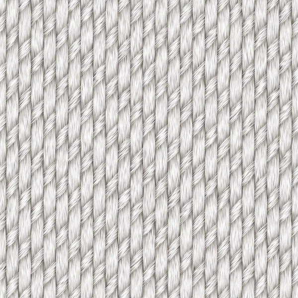 Seamless texture of wicker fabric. White pattern background. — Stock Photo, Image