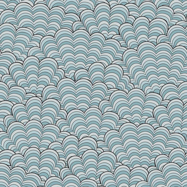 원활한 물결 패턴입니다. 물결 모양의 블루 그래픽 배경. — 스톡 벡터
