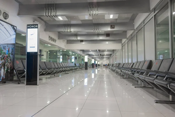 Meksyk Cdmx Meksyk Sierpnia Pustą Poczekalnię Meksykańskiego Międzynarodowego Lotniska — Zdjęcie stockowe
