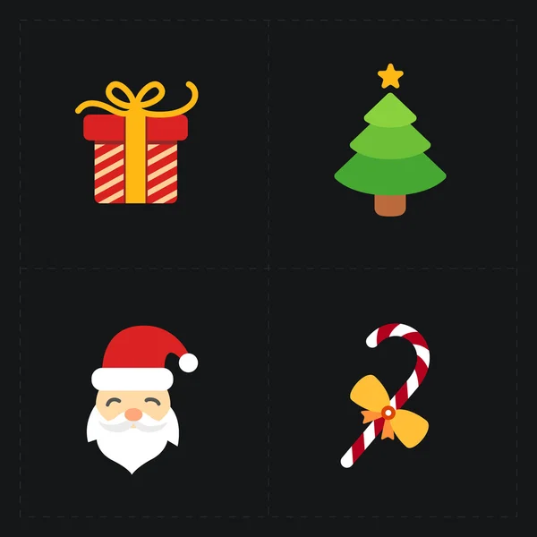 Christmas color icons collection - vector illustration. — Stock Vector