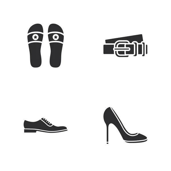 Cztery ikony nowoczesne ubrania — Wektor stockowy