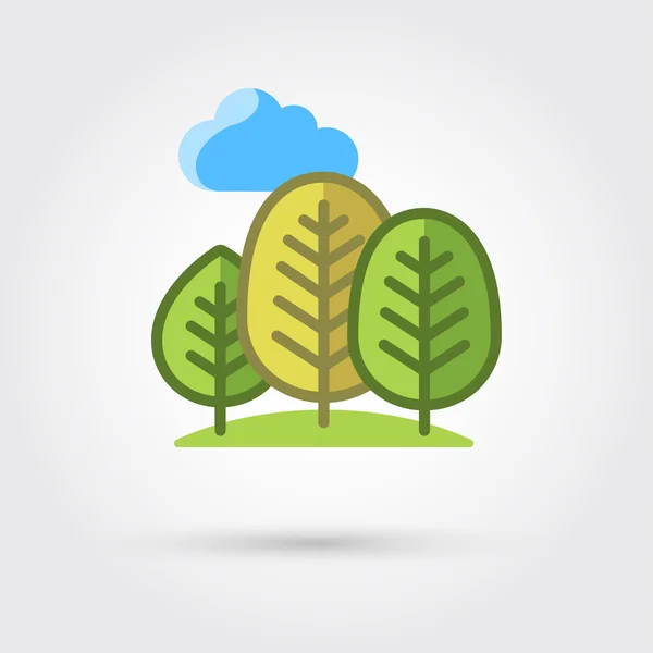 Abstract trees icon — Stock Vector