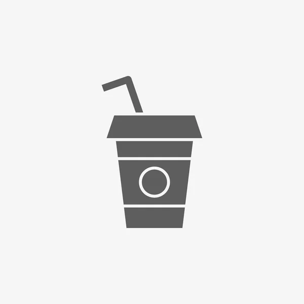 Wegwerp koffiebeker pictogram — Stockvector