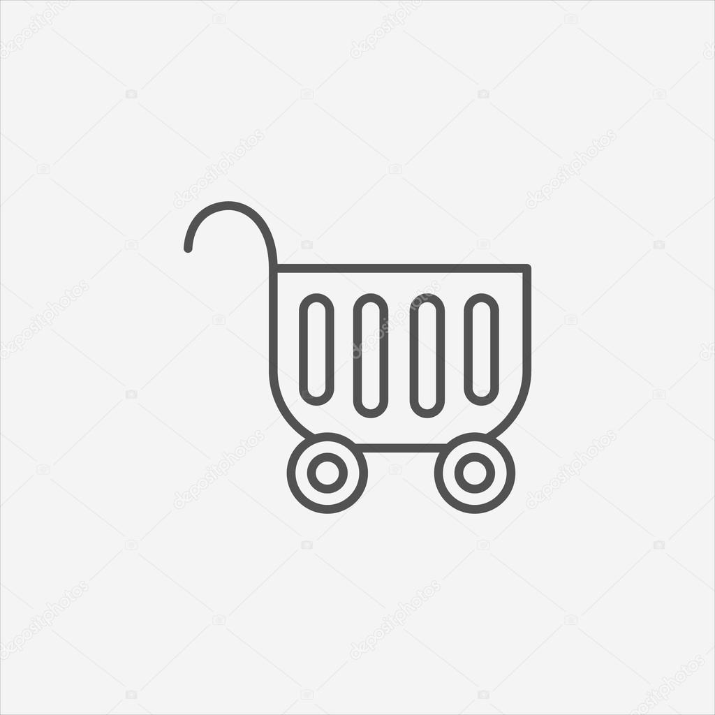 Shopping cart icon. 