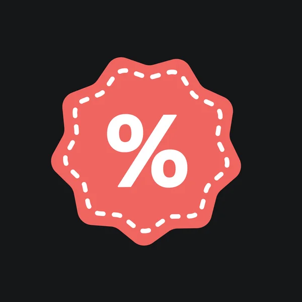 Percentage labelpictogram. — Stockvector