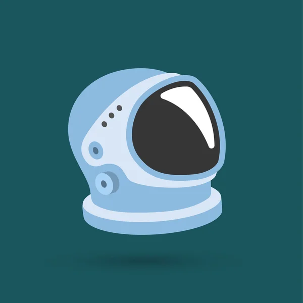 Helm van de astronaut met groot glas en reflectie — Stockvector
