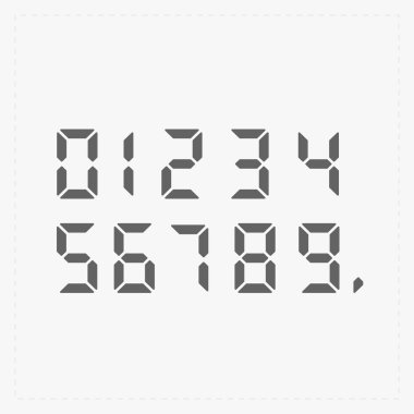 Hesap makinesi dijital numaraları.